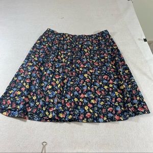 Floral Flowy Cottagecore midi skirt elastic waistband summer spring skirt